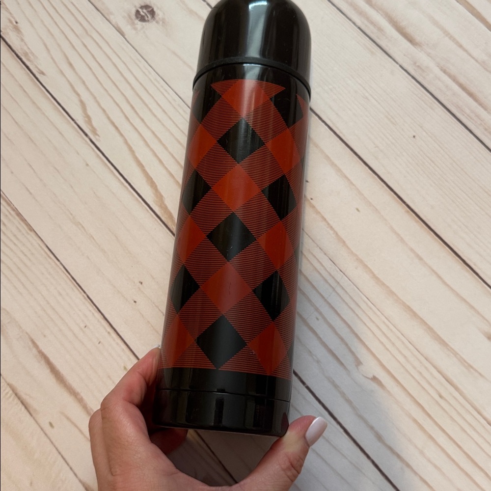 Adam Lippes Insulated Red Plaid Vacuum Flask - Home Accents
